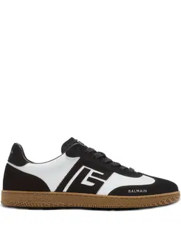 Balmain Swan suede-leather logo sneakers 31364562