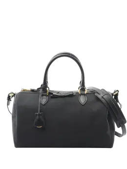 Prada 2010-2025 Canvas Logo Jacquard Boston Bag satchel 32552271