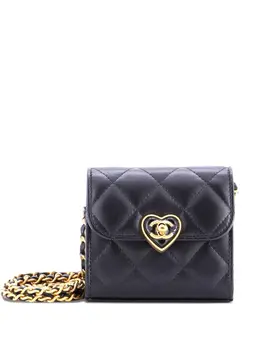 Chanel Coco Love CC Heart Clutch with Chain Quilted Lambskin Mini crossbody bag 32525339