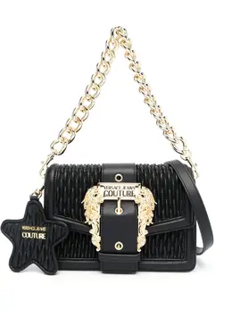 Versace Baroque-buckle quilted shoulder bag 20507301