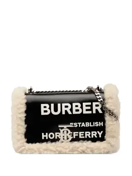 Burberry 2018-2025 Small Shearling Trimmed Coated Canvas Lola crossbody bag 32549194