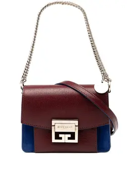 Givenchy 2018-2025 Mini Bicolor Goatskin and Suede GV3 satchel 32500894