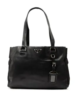 Prada 2013-2025 Tessuto Trimmed Nappa tote bag 32500981