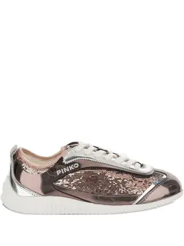 Pinko sequin-embellished low top sneakers 31240123