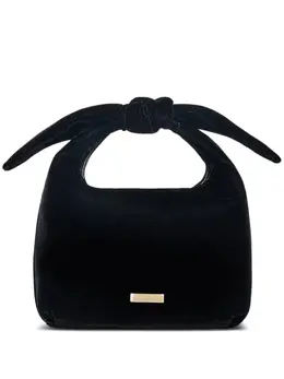 Aquazzura bow tie velvet tote bag 31945494