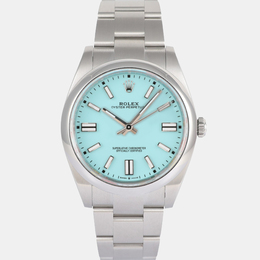 Rolex Oyster Perpetual 124300 Steel Turquoise Tiffany Dial Men's Wristwatch 41 mm 1237565