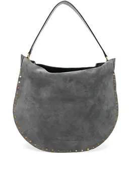 Isabel Marant Oskan studded suede shoulder bag 31858054
