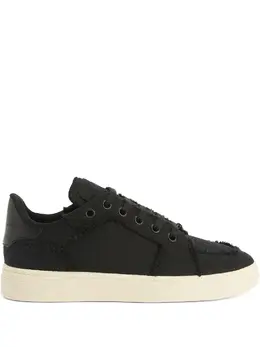 Giuseppe Zanotti GZ94 frayed-detail lace-up low-top sneakers 26157143