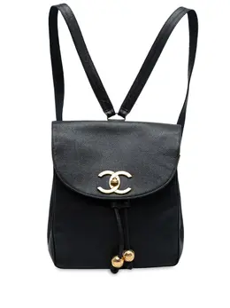 CHANEL Pre-Owned: Чёрный рюкзак 