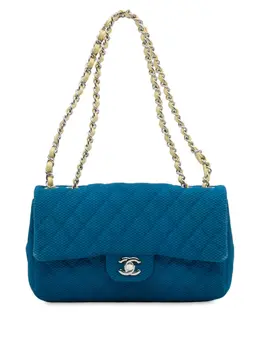 Chanel 2009-2010 Medium Quilted Perforated Jersey Single Flap shoulder bag 32460620