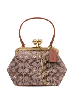 Coach Kisslock leather clutch bag 32501577