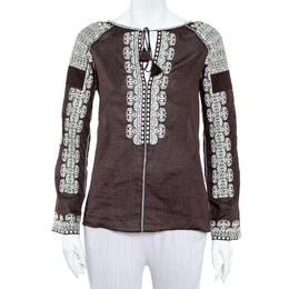 Tory Burch: Коричневый галстук 