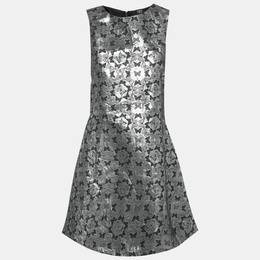 Armani Junior: Серебристое платье 