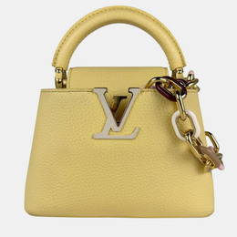 Louis Vuitton Capucines Mini Shoulder Bag Yellow Gold 1240139