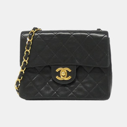 Chanel Black Lambskin Leather Shoulder Bag 1240022
