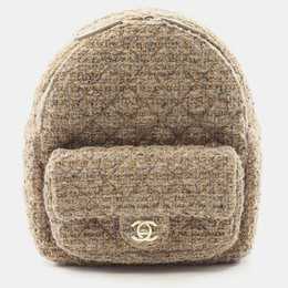 Chanel: Бежевый рюкзак 