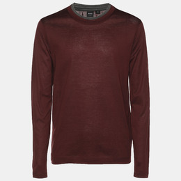 Boss By Hugo Boss: Бордовый свитер 