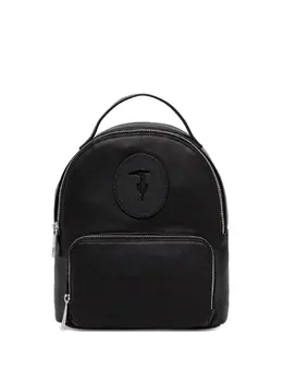 Trussardi logo-appliqué zip-around backpack 31587016
