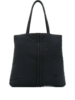 Y-3 Quilted Tote Bag with Padded Black Construction - Open Top Embroidered Logo