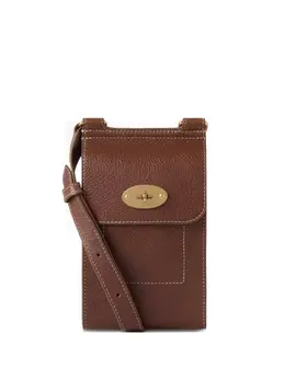 Mulberry leather-trimmed messenger bag 30679497