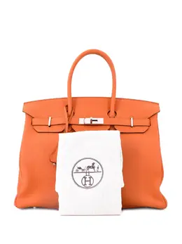 Hermes Birkin Handbag Orange Togo with Palladium Hardware 35 tote bag 32501656