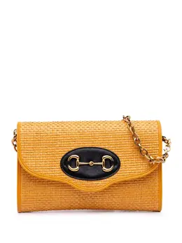 Gucci 2016-2025 Raffia Horsebit 1955 Chain crossbody bag 31439127