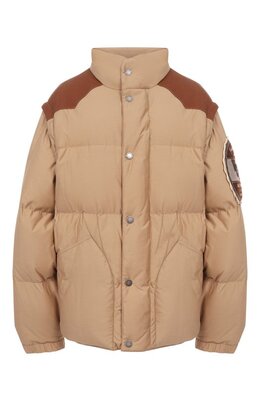 Golden Goose Deluxe Brand: Бежевый пуховик 