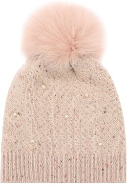 Yves Salomon Enfant: Розовая шапка 