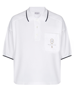 BRUNELLO CUCINELLI: Белое поло 