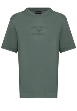 EMPORIO ARMANI: Зелёная футболка 