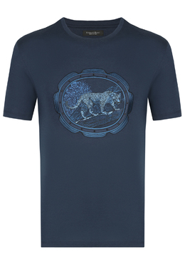 STEFANO RICCI: Синяя футболка 