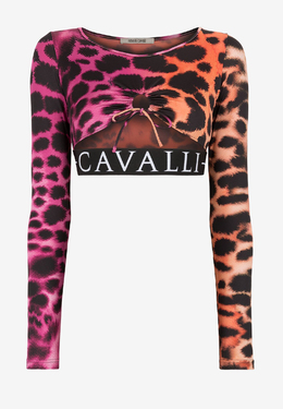 ROBERTO CAVALLI: Розовый топ 