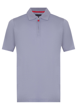KITON: Голубое поло 