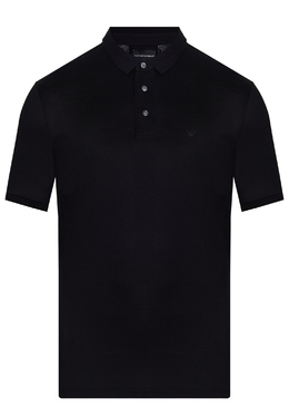 EMPORIO ARMANI: Чёрное поло 