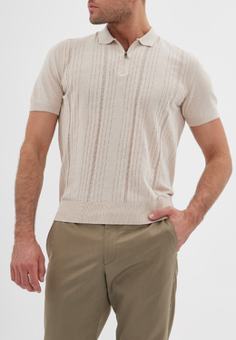 CORNELIANI: Бежевое поло 