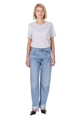 LUISA SPAGNOLI: Серая футболка 