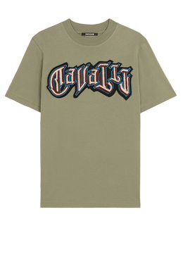 ROBERTO CAVALLI: Зелёная футболка 