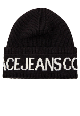 VERSACE JEANS COUTURE: Чёрная шапка 
