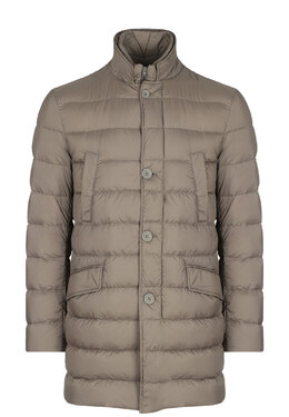 HERNO: Бежевый пуховик 
