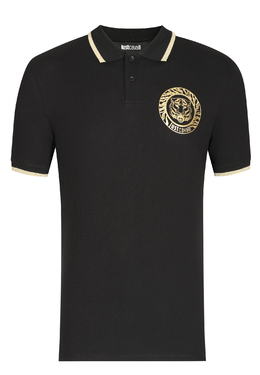 JUST CAVALLI: Чёрное поло 