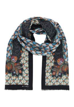 ETRO: Голубой шарф 
