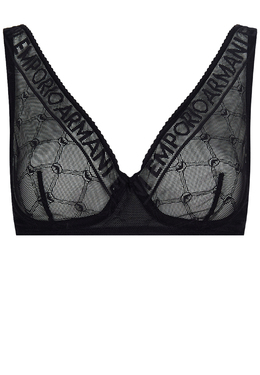 EMPORIO ARMANI Underwear: Чёрный бюстгальтер 