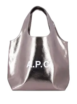 A.P.C. large Ninon metallic logo tote bag 31560936