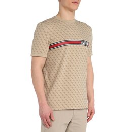 Guess: Бежевая футболка 