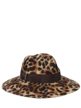 BORSALINO: Шляпа с леопардовым принтом 