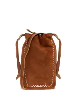 Marni drawstring suede-leather cross body bag 31577952