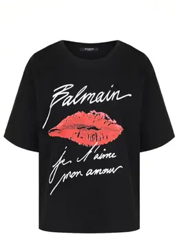 BALMAIN: Хлопковая футболка 