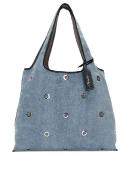 3.1 Phillip Lim eyelet-embellished denim tote bag 31069259