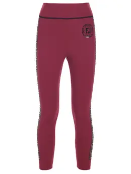 FENDI: Бордовые легинсы 
