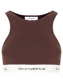 SPORTY & RICH: Коричневый топ 